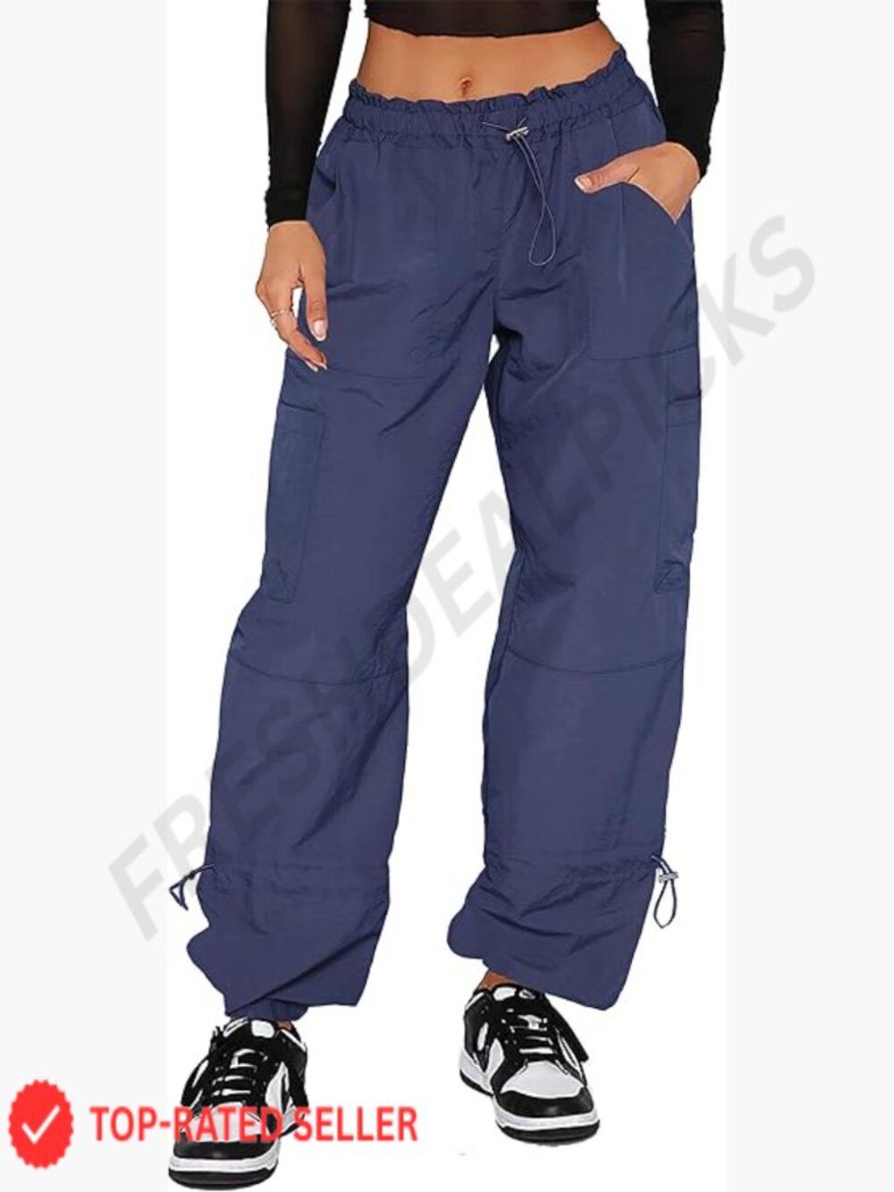 Wide Leg Cargo Pants Y2K Parachute Style Baggy Festival Rave Outfit